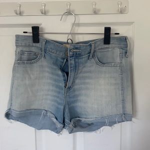 Hollister light wash denim shorts